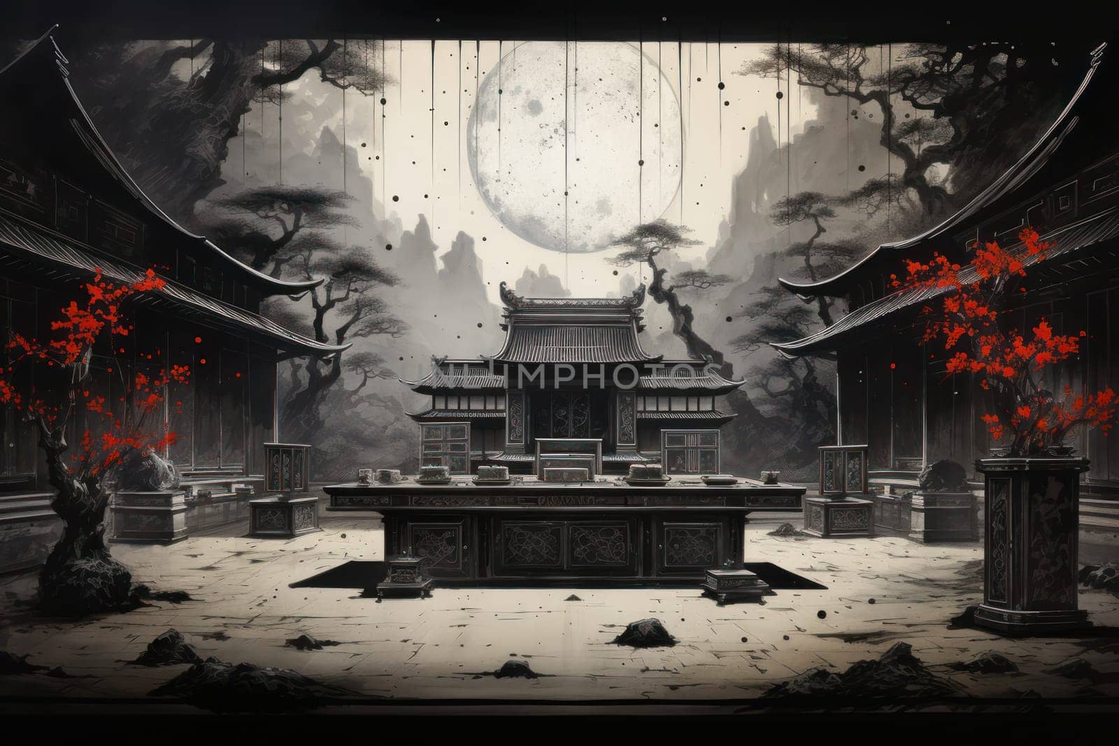 An awe-inspiring depiction of celestial libraries, ancient repositories of boundless universal wisdom.
