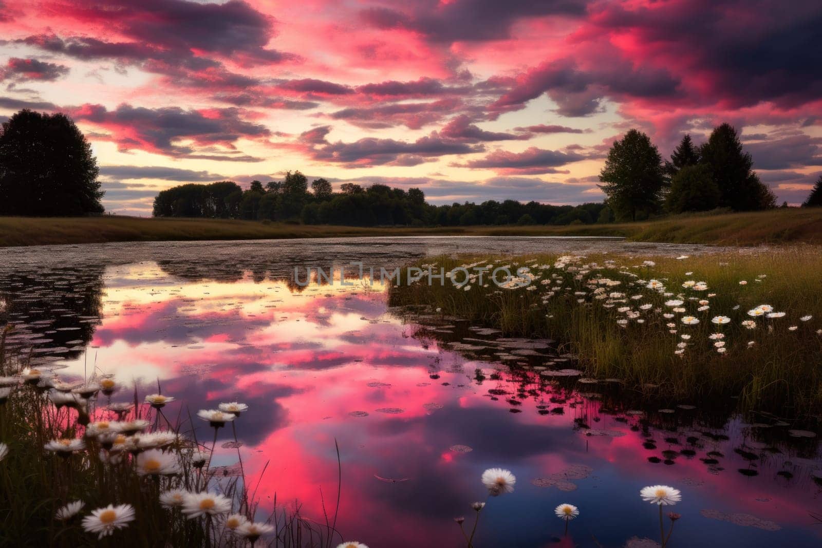 An enchanting portrayal of tranquil moonlit meadows, where dreams materialize and aspirations come to life.