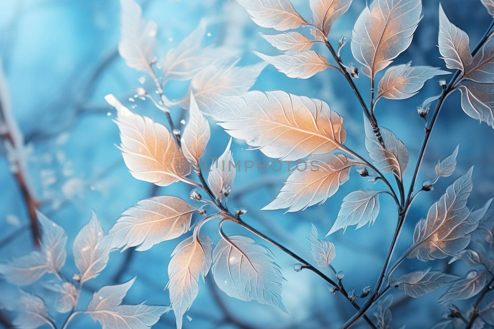 An exquisite display of artistry, capturing the intricate and mesmerizing patterns formed by frost on windows, leaves, and various surfaces through the lens of macro photography, resulting in striking and abstract visual compositions.