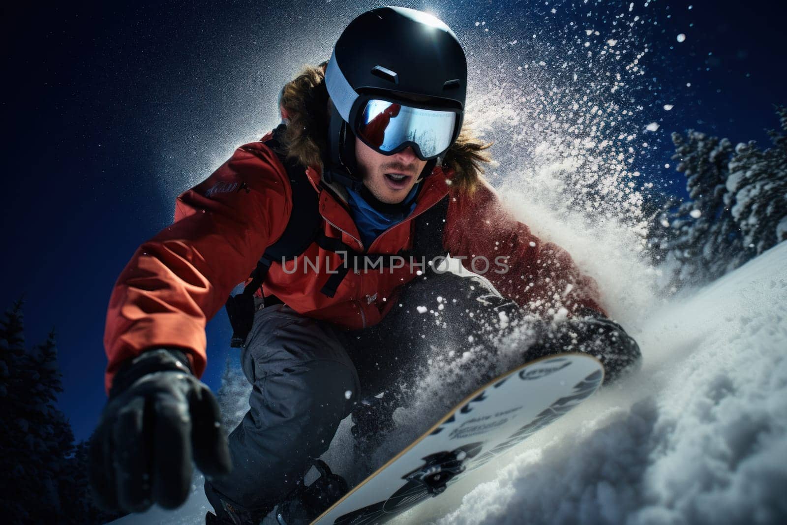 A dynamic portrayal of the exhilarating winter season, featuring individuals engaged in a range of invigorating activities such as skiing, snowboarding, and ice skating.