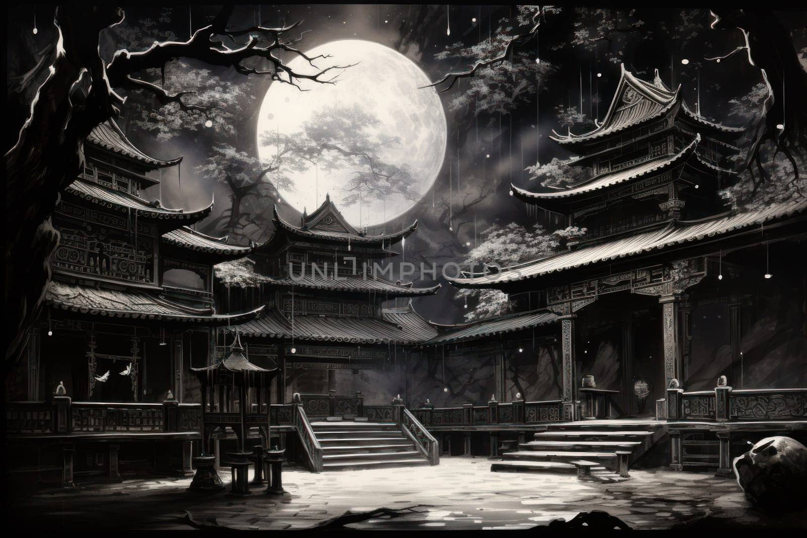 An awe-inspiring depiction of celestial libraries, ancient repositories of boundless universal wisdom.