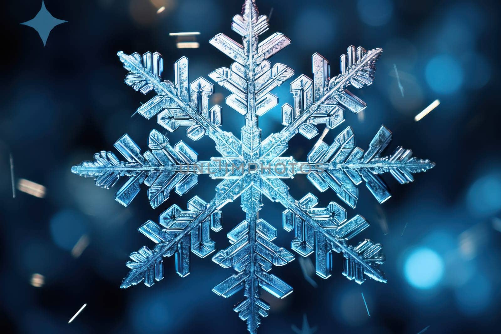 An artistic masterpiece showcasing the exquisite details and singular beauty of individual snowflakes, captured through the lens of macro photography, unraveling their complex, one-of-a-kind designs.