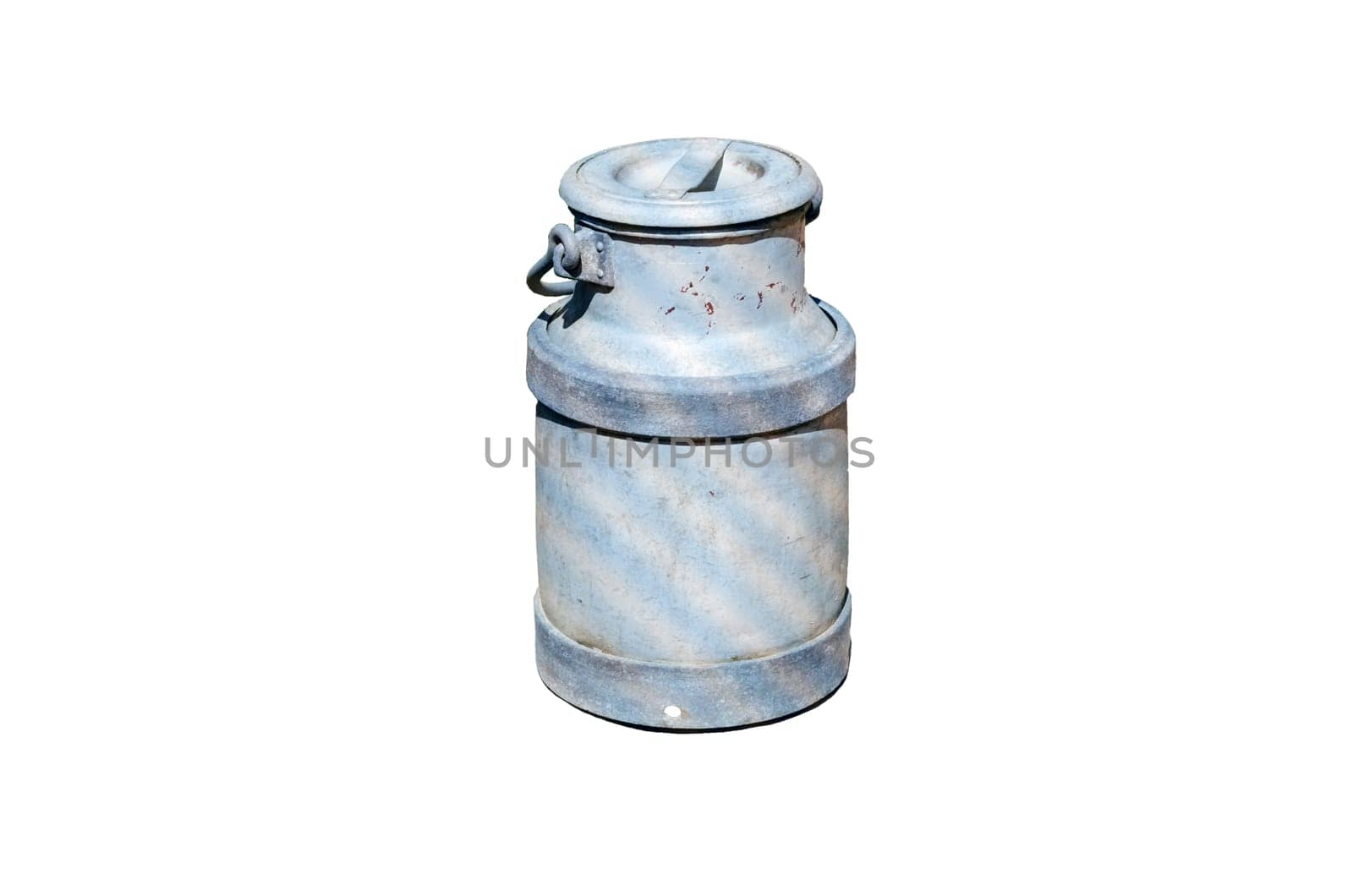 Milk jug blue white