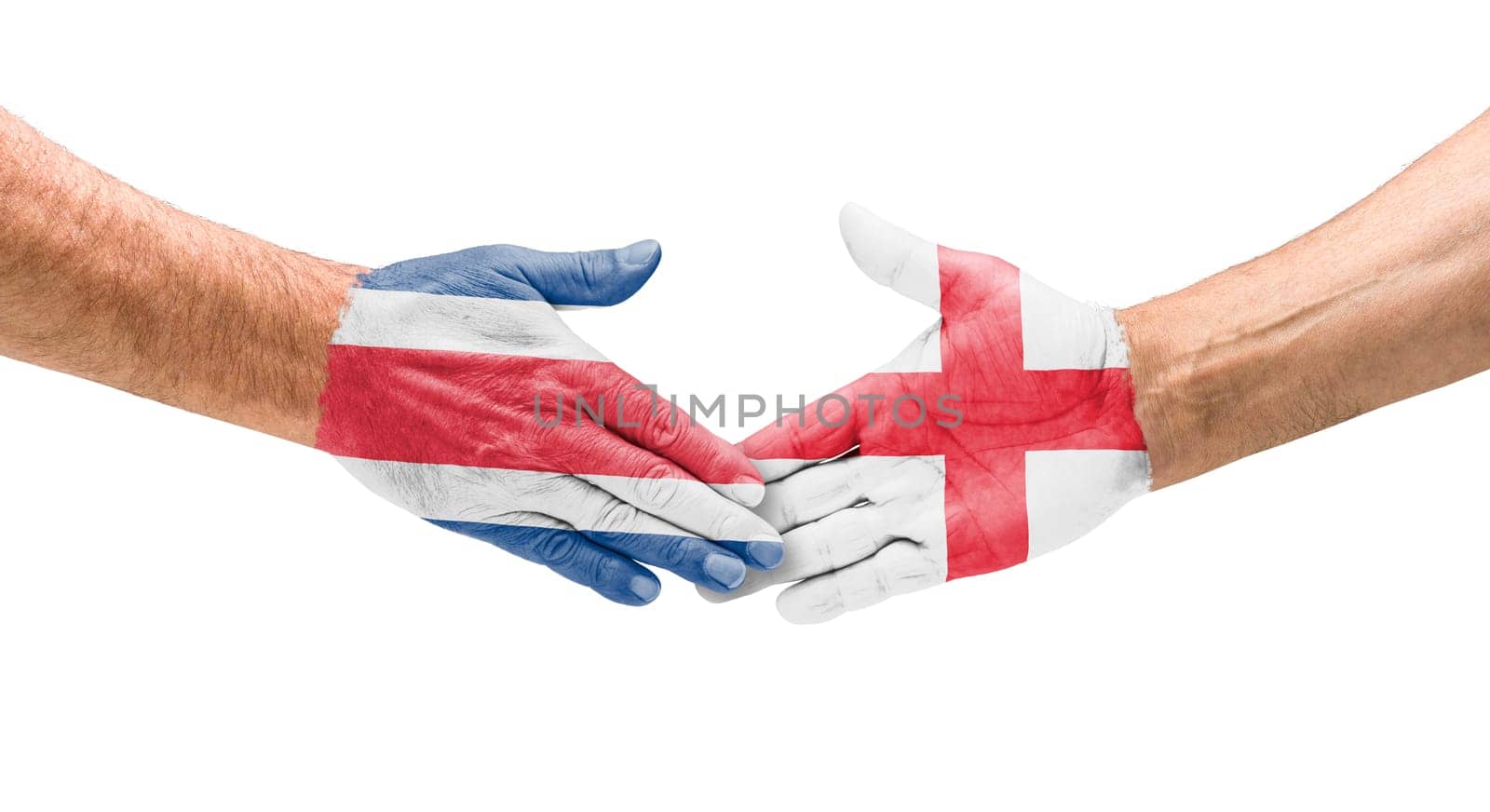 Handshake Costa Rica and England