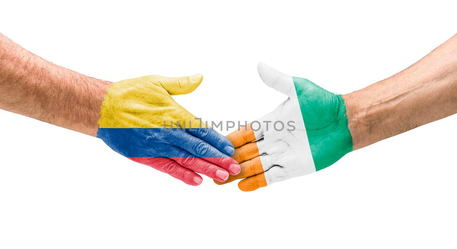 Handshake Colombia and Ivory Coast