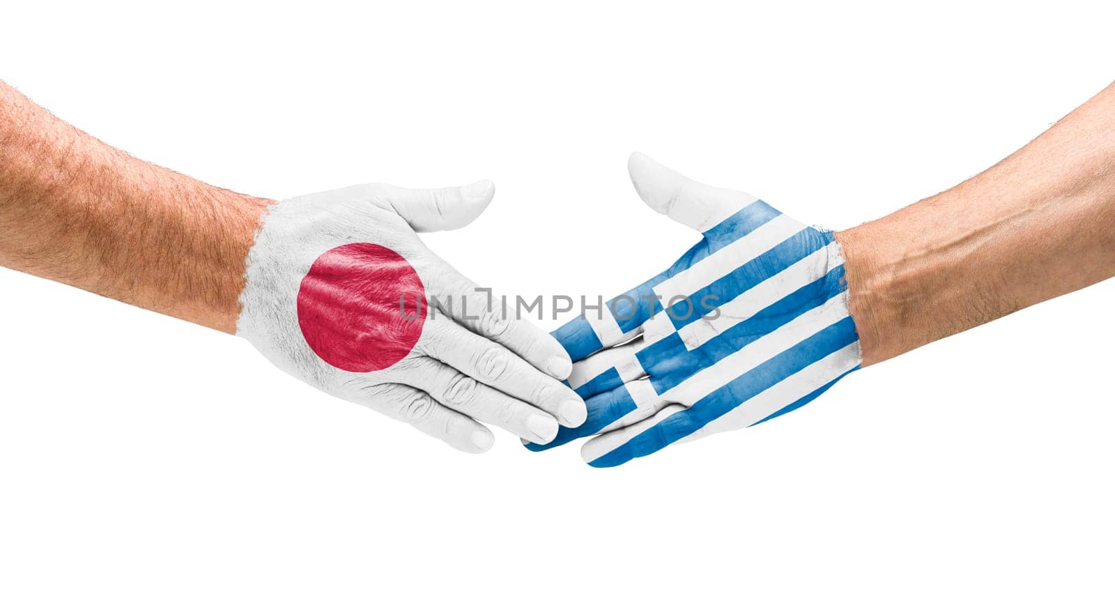 Handshake Japan and Greece