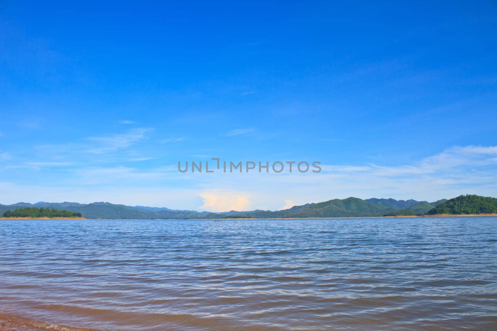 Views over the reservoir Kaengkrachan dam, Phetchaburi Thailand