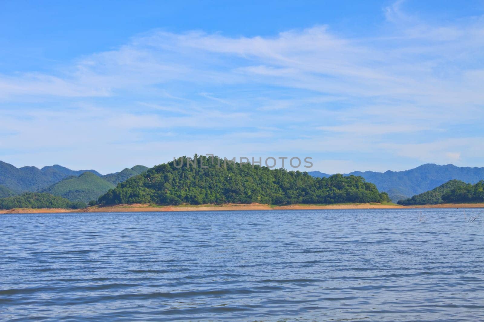Views over the reservoir Kaengkrachan dam, Phetchaburi Thailand