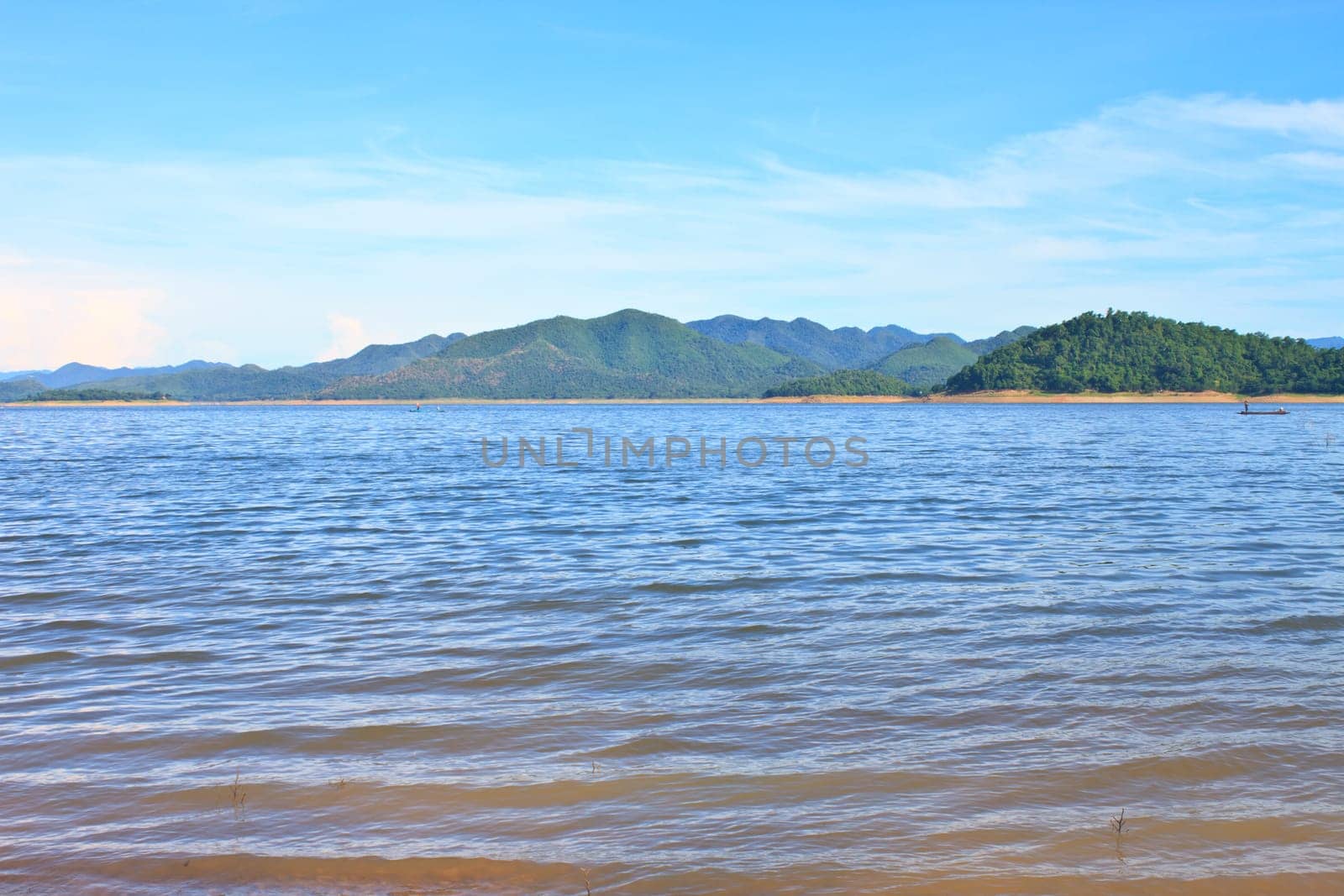 Views over the reservoir Kaengkrachan dam, Phetchaburi Thailand