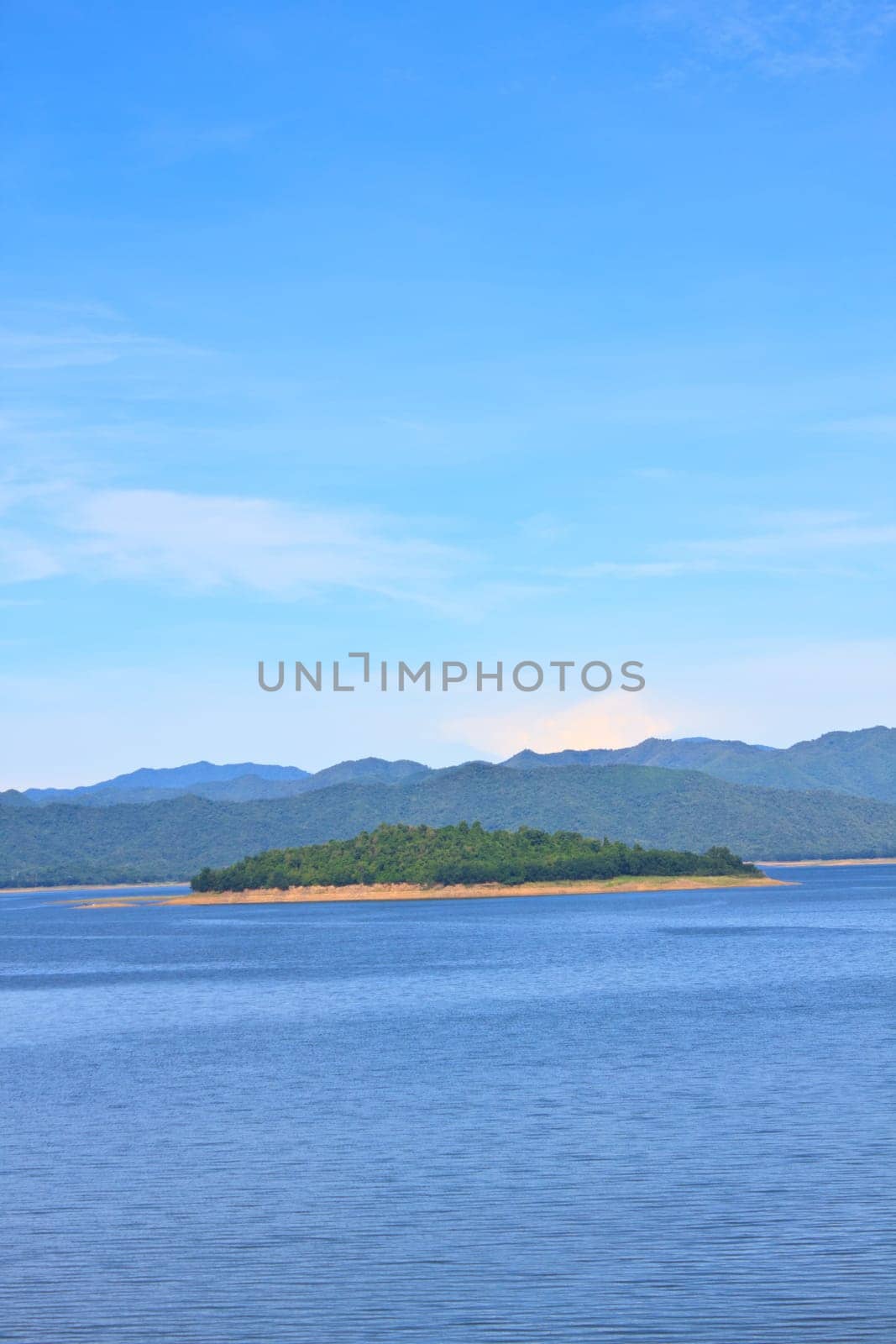 Views over the reservoir Kaengkrachan dam, Phetchaburi Thailand