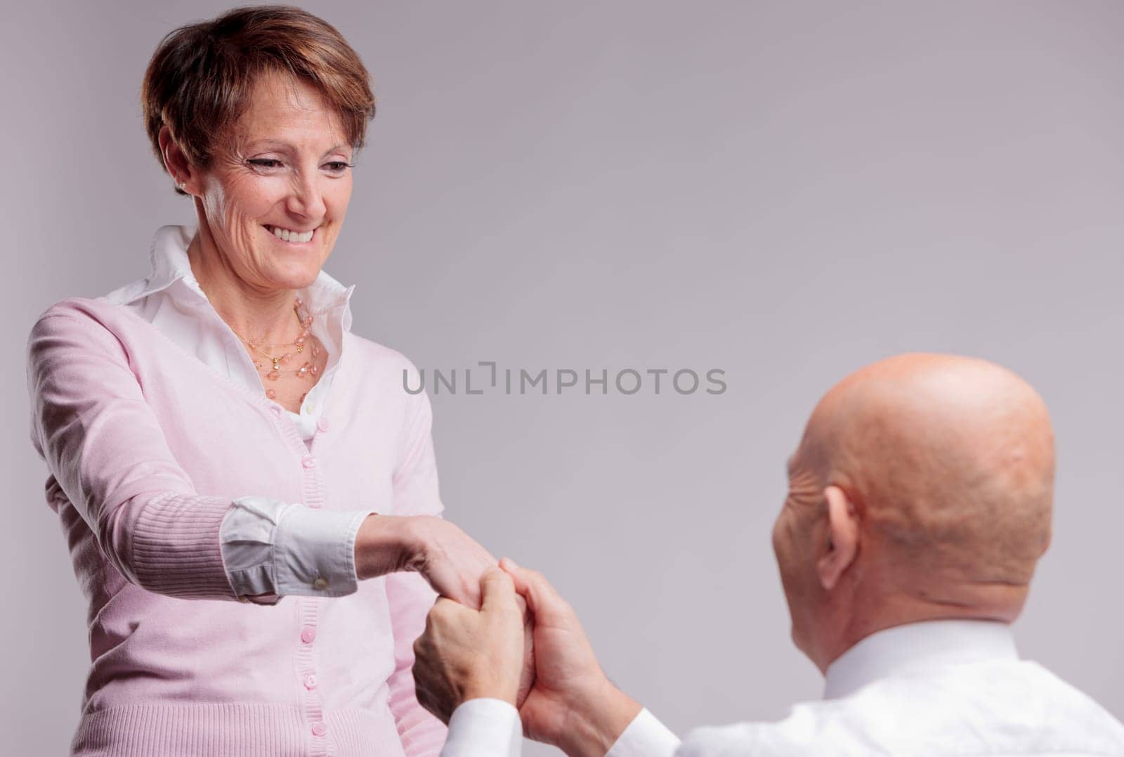 an old man asks an old woman if she wants to marry him
