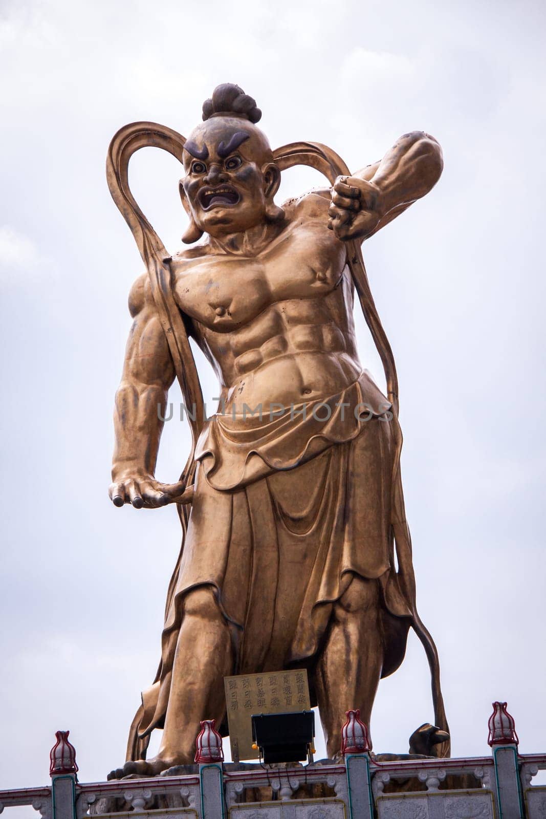 Asian temple with zodiac signs and religious symbols in Malaysia