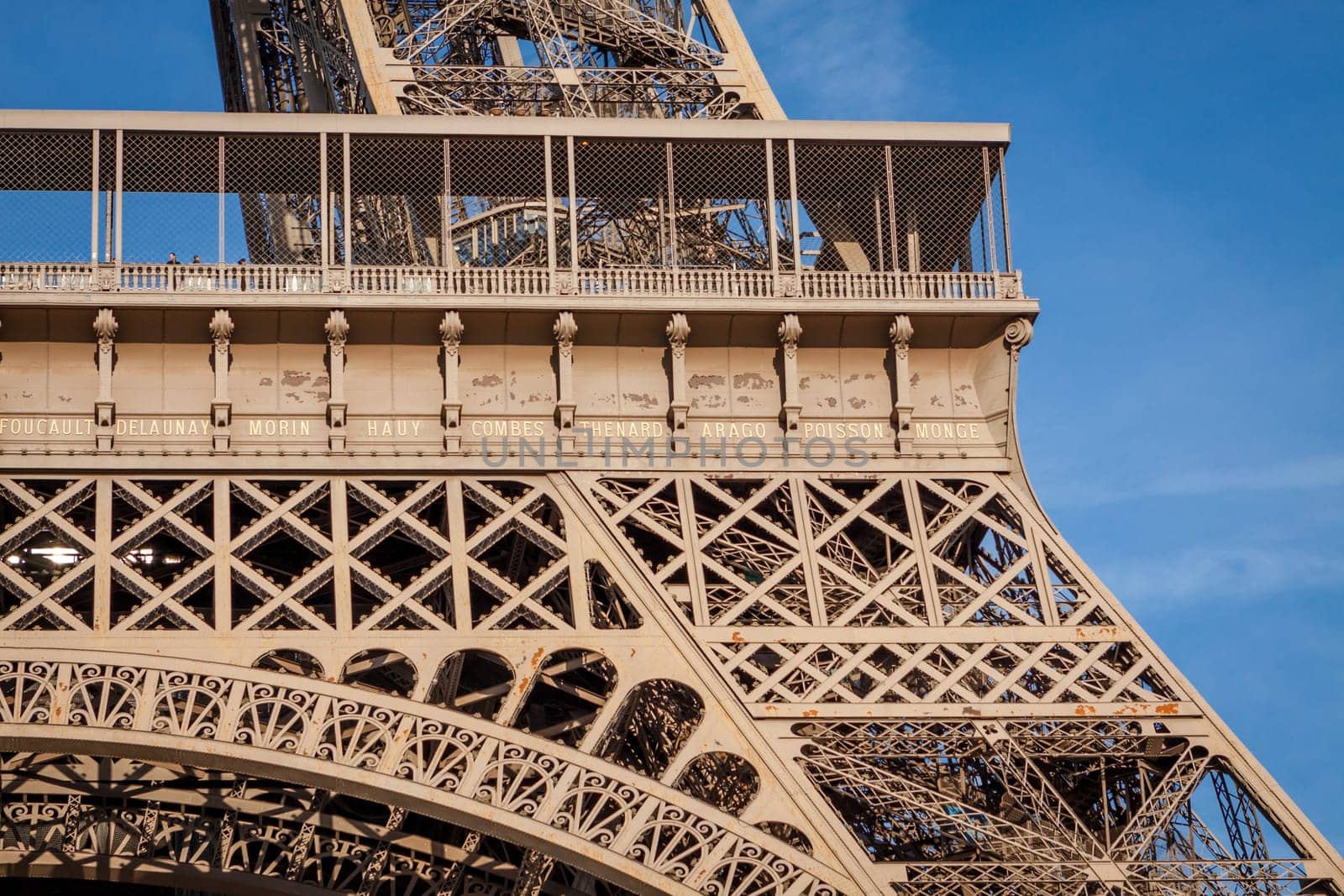 eiffeltower in paris landmark in front of blue sky in spring architecture view