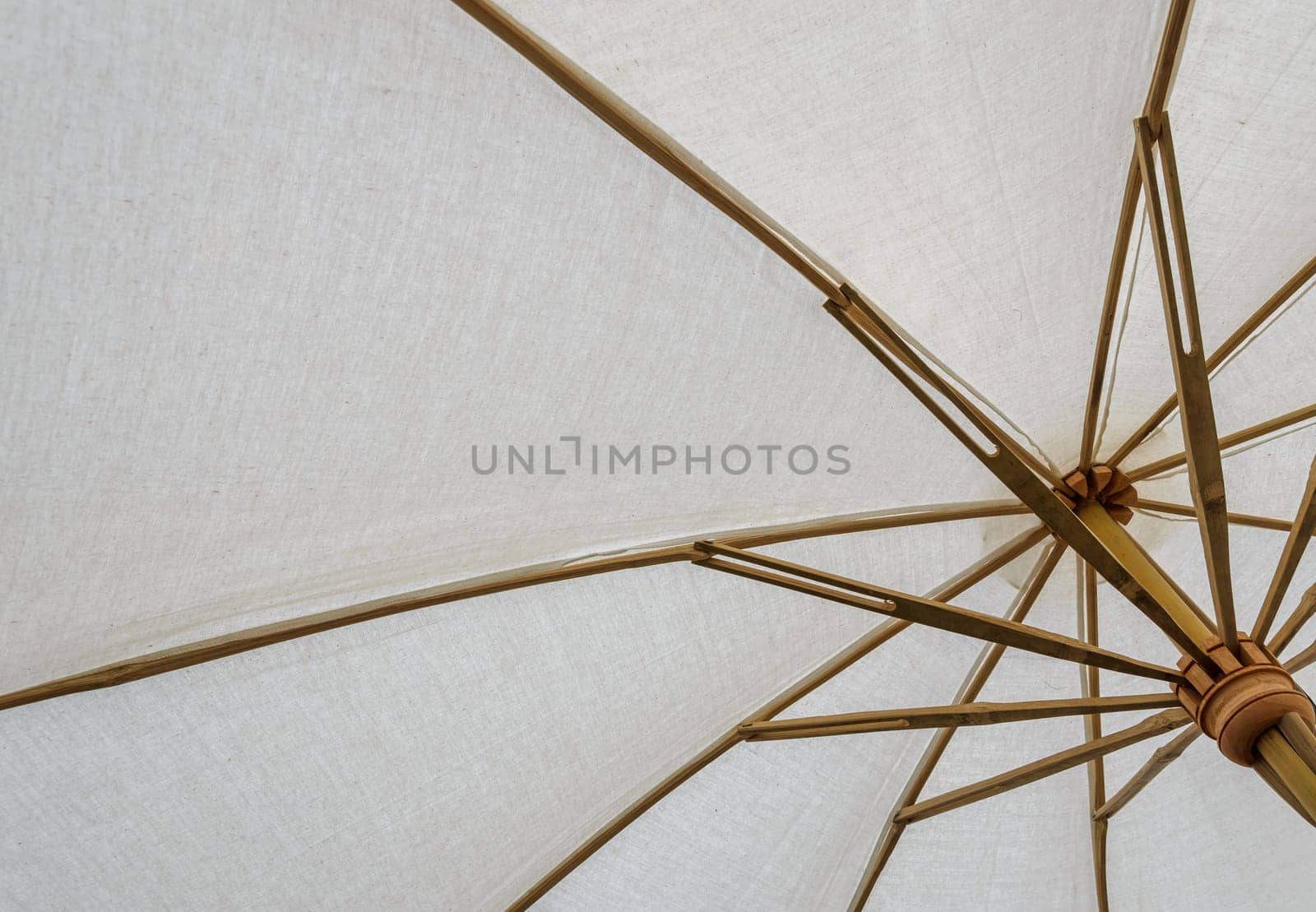 White fabric umbrella