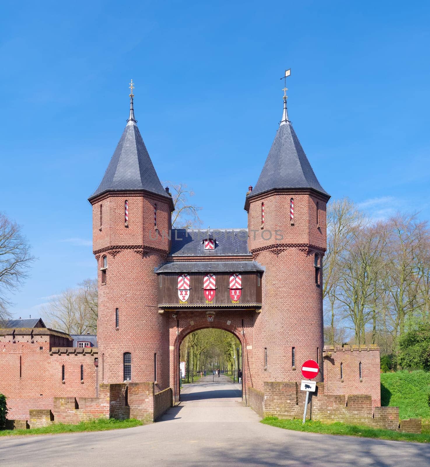 entrance of castle The Haar in utrecht, netherlands