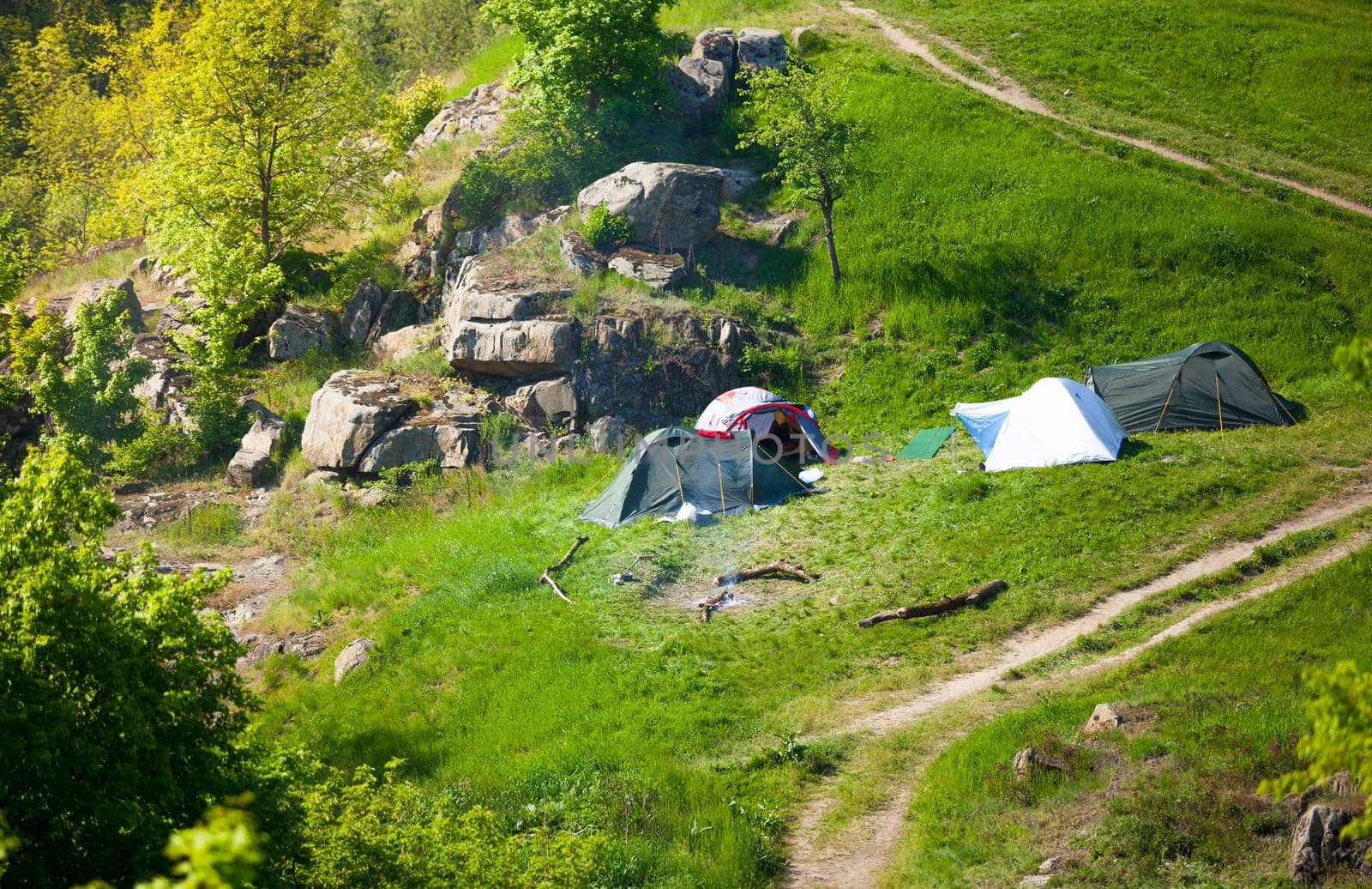 Photo of camping at european mountains