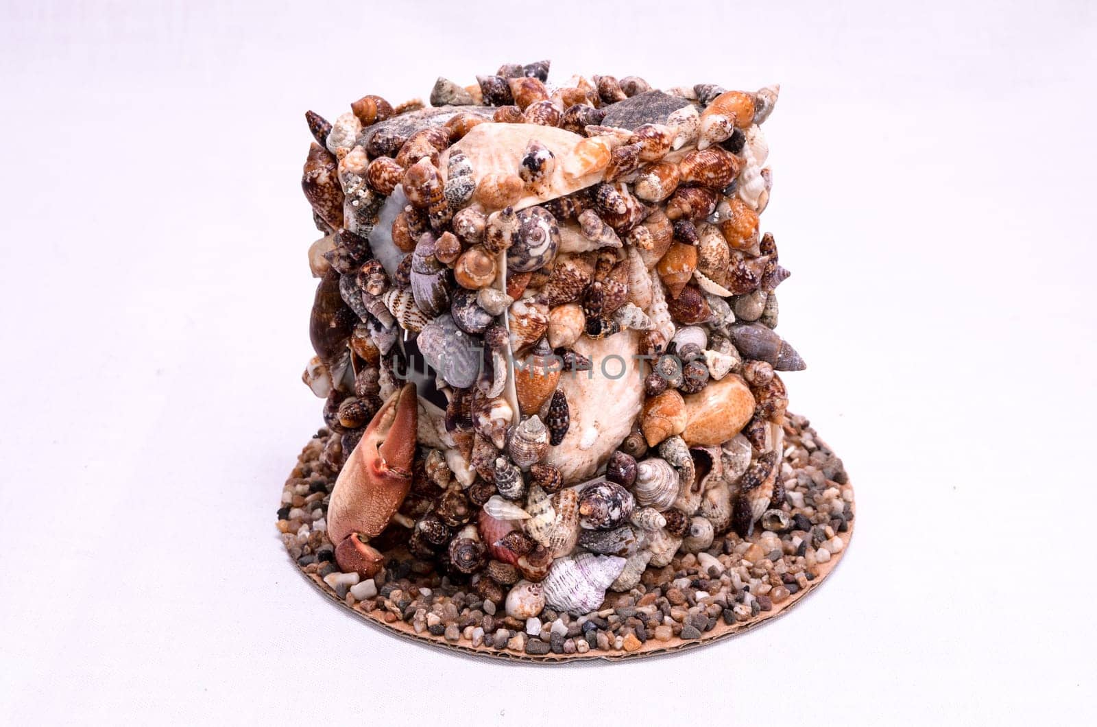 Seashell Decorations Handmade Mini House Made of Shells