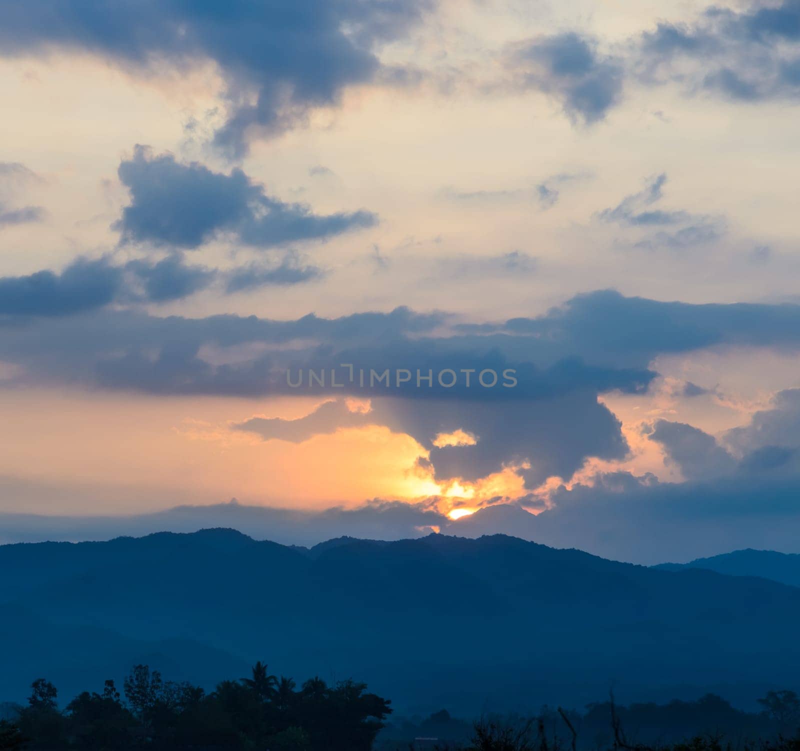 Sunrise over the mountain