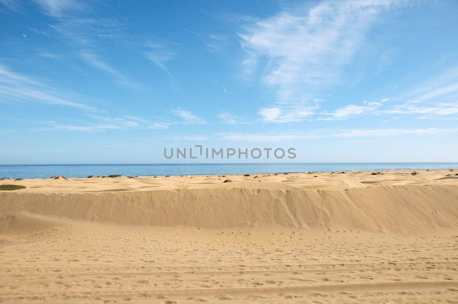 African European Sand Dune Desert Landscape in Gran Canaria Island Spain