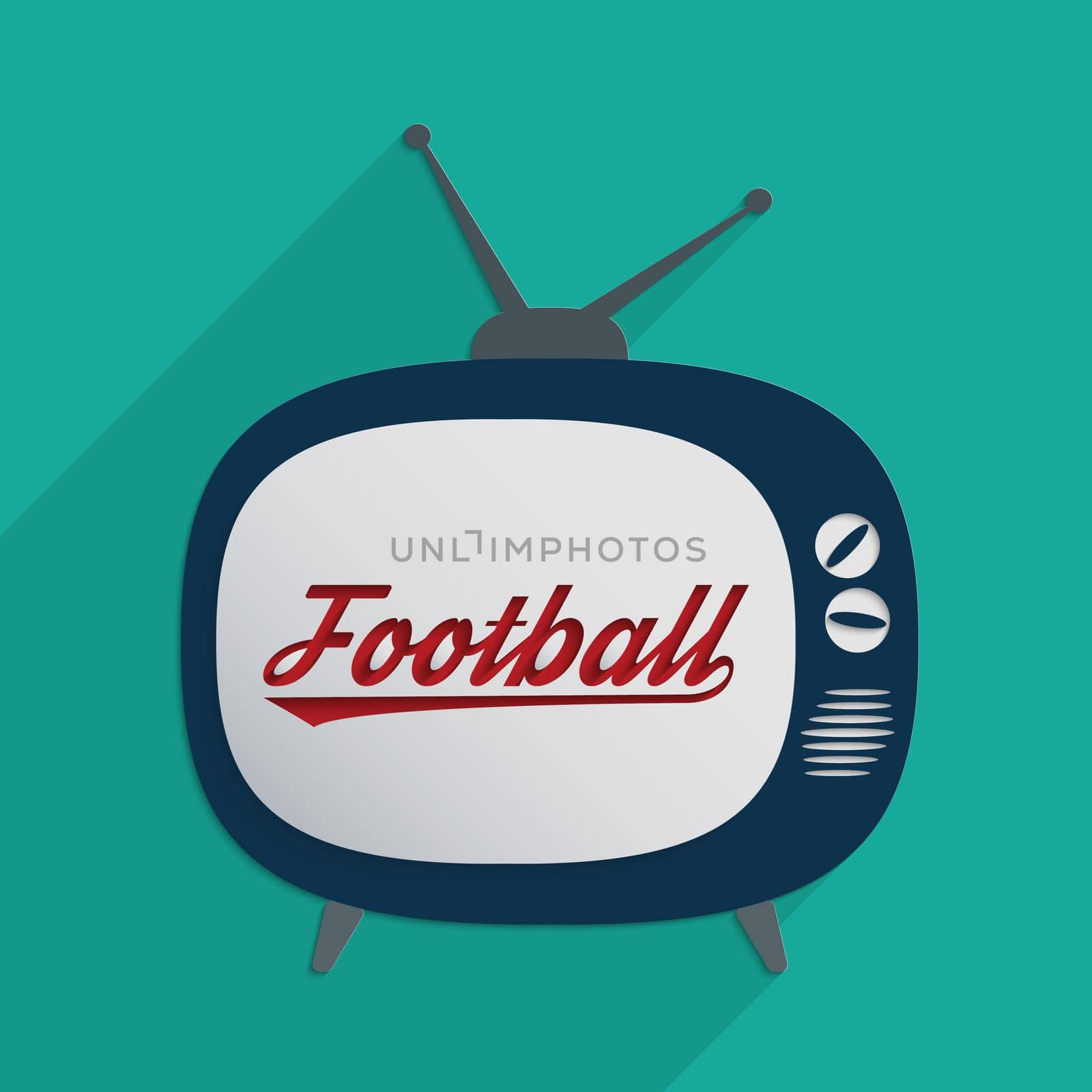 Concept for World cup, football time and information society. Flat design illustration.