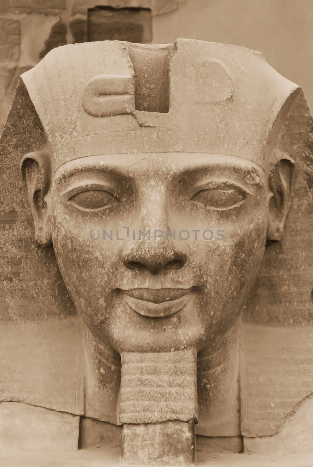The sculpture of the King Ramses II in Luxor temple ( Egypt) .