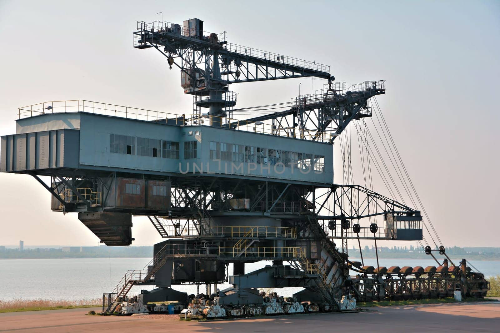 gigantic excavator in the disused Ferropolis opencast mine
