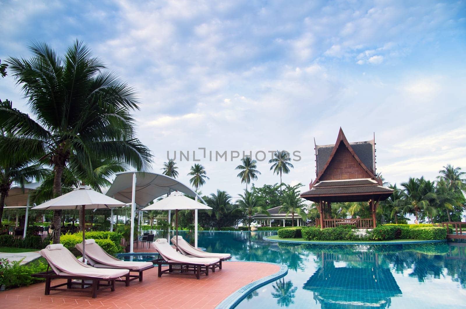 Tropical swimming pool in thailand