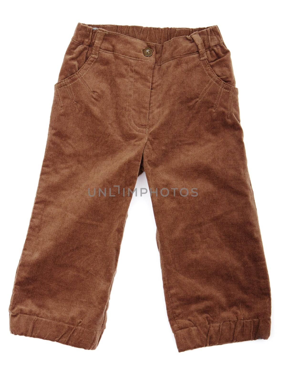 Broun pants on a white background