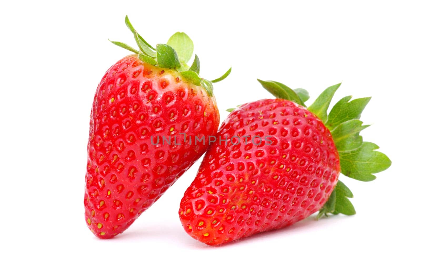 Strawberries isolated over white background