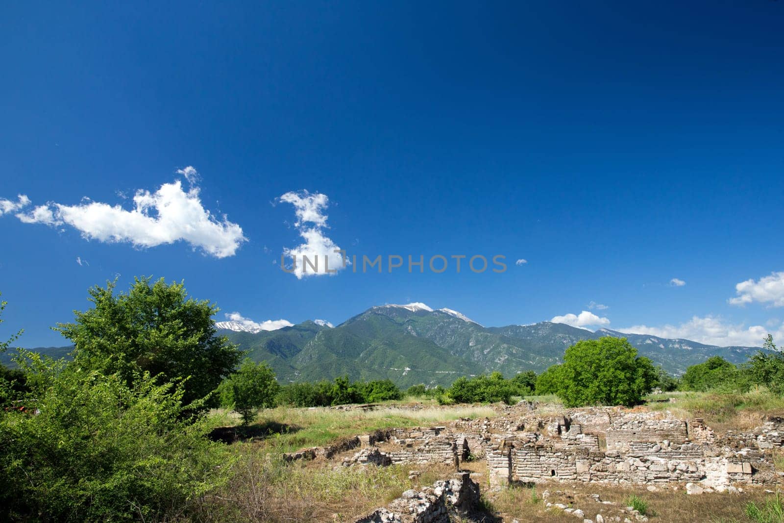 Ancient ruins in Dion, Greece.