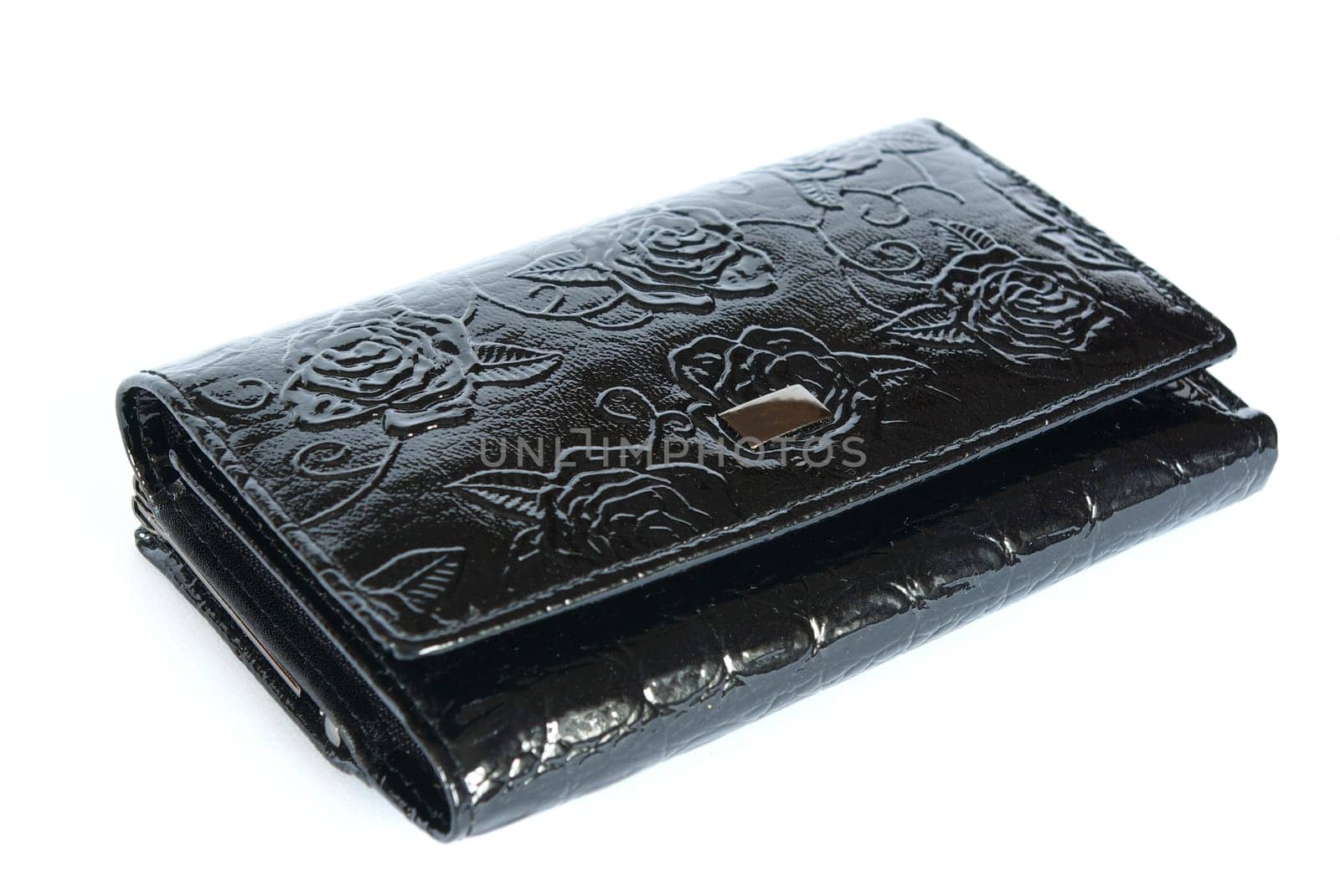black purse isolated on white