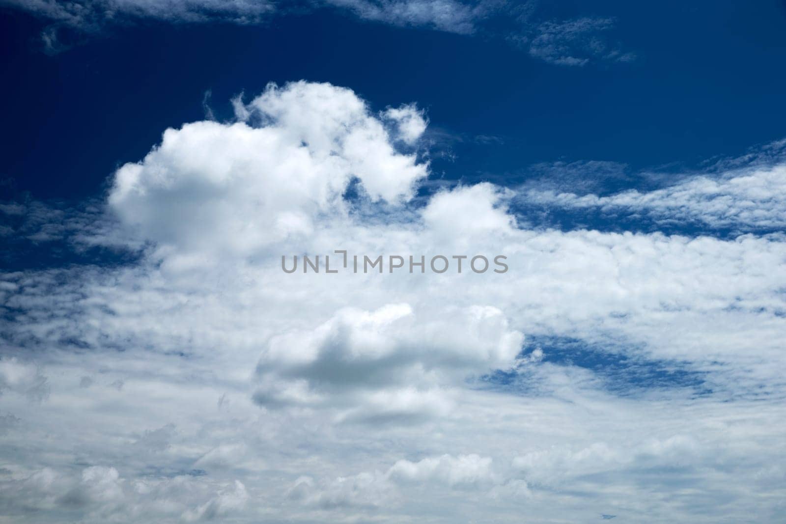 blue sky background with tiny clouds