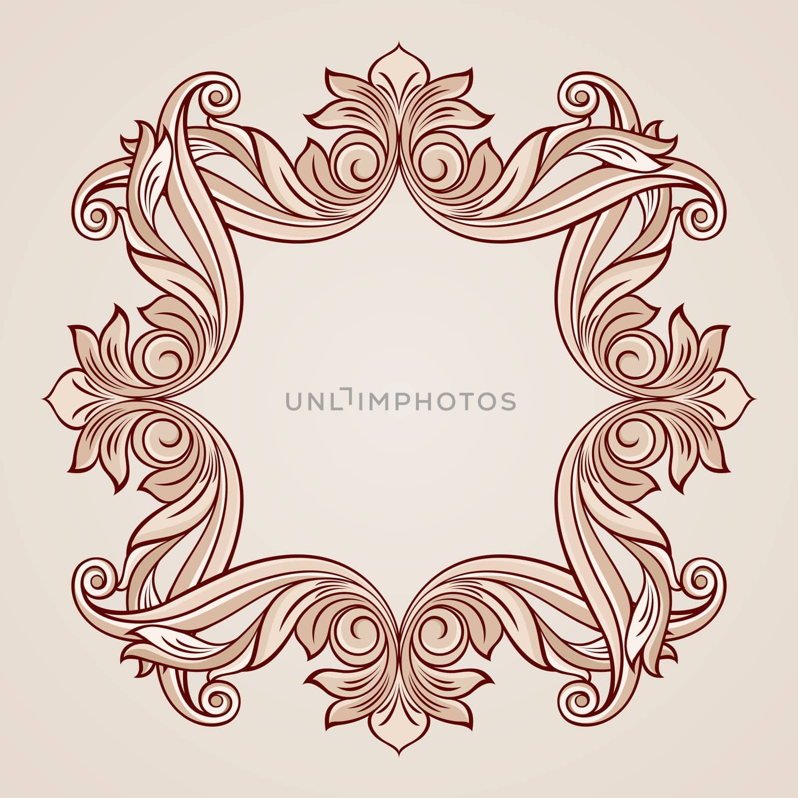 Abstract flowery pattern in pastel rose pink shades