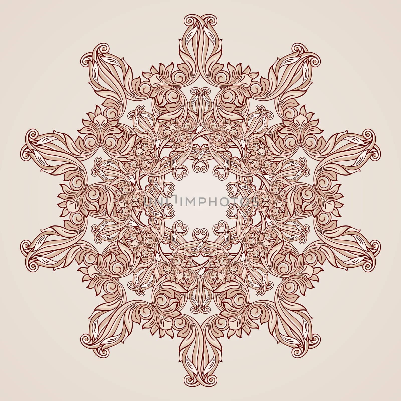 Abstract floral pattern in pastel rose pink colors