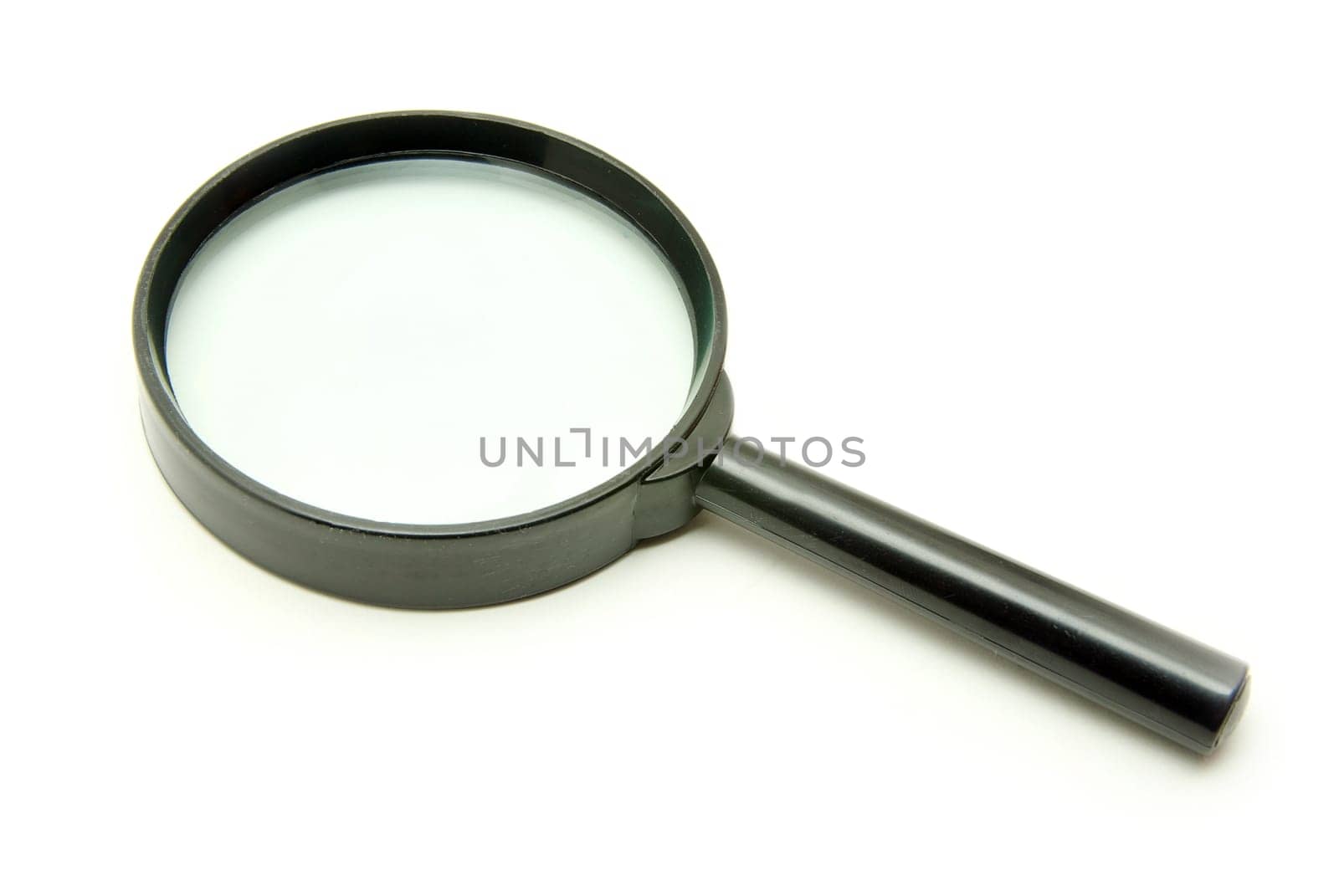 Magnifying glass isolated on the white