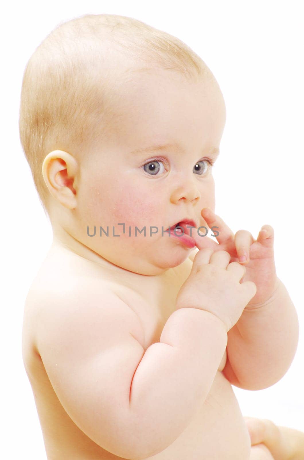 baby girl isolated on white