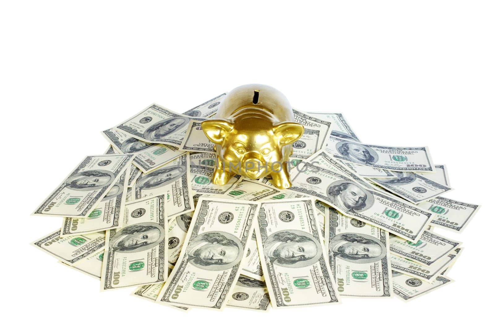 piggy bank on a  dollars