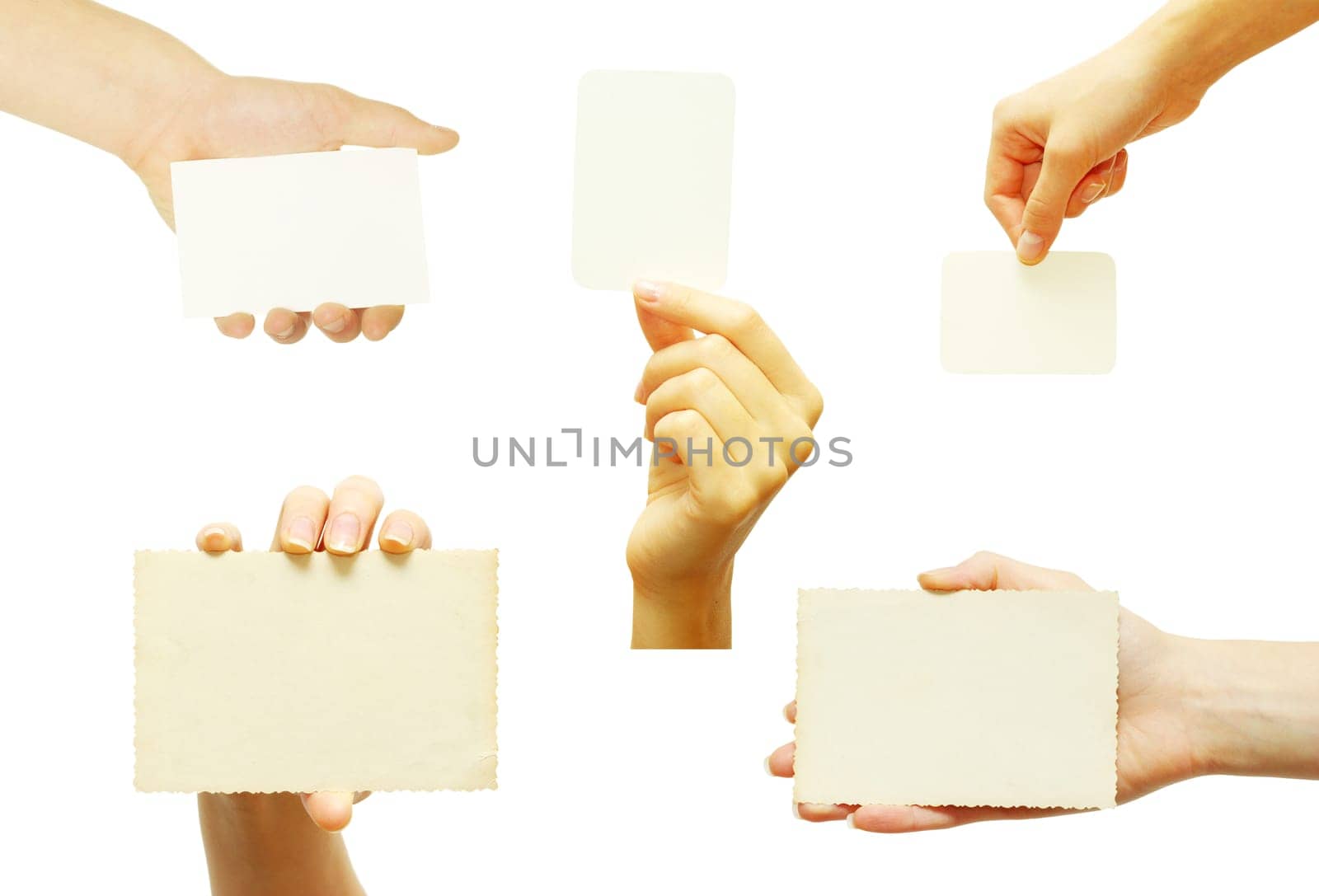 card blank in a hand