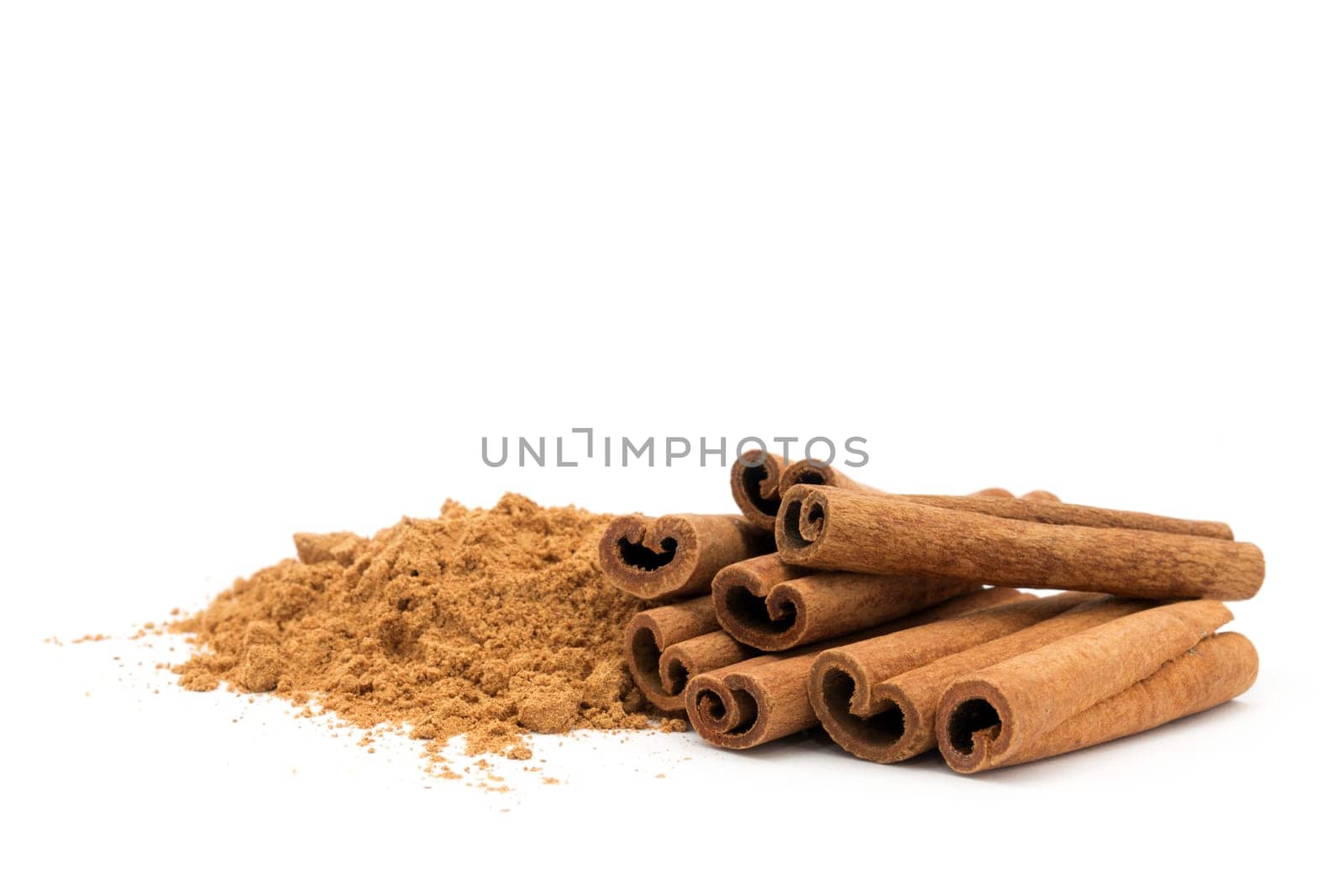 cinnamon isolated on white background