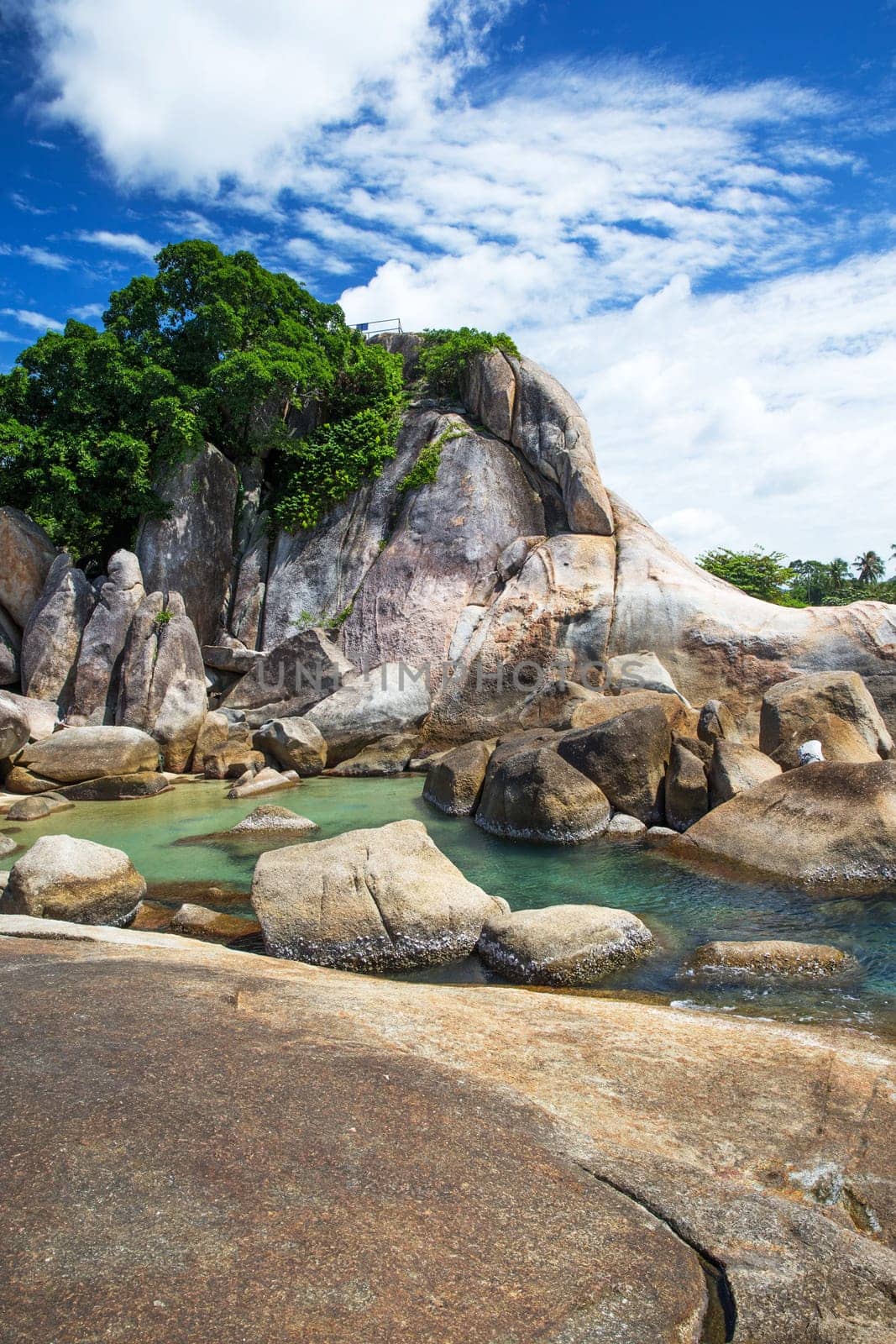 tropical sea under the blue sky