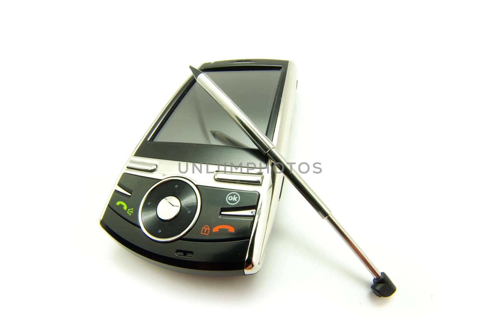 Modern smartphone isolated over white