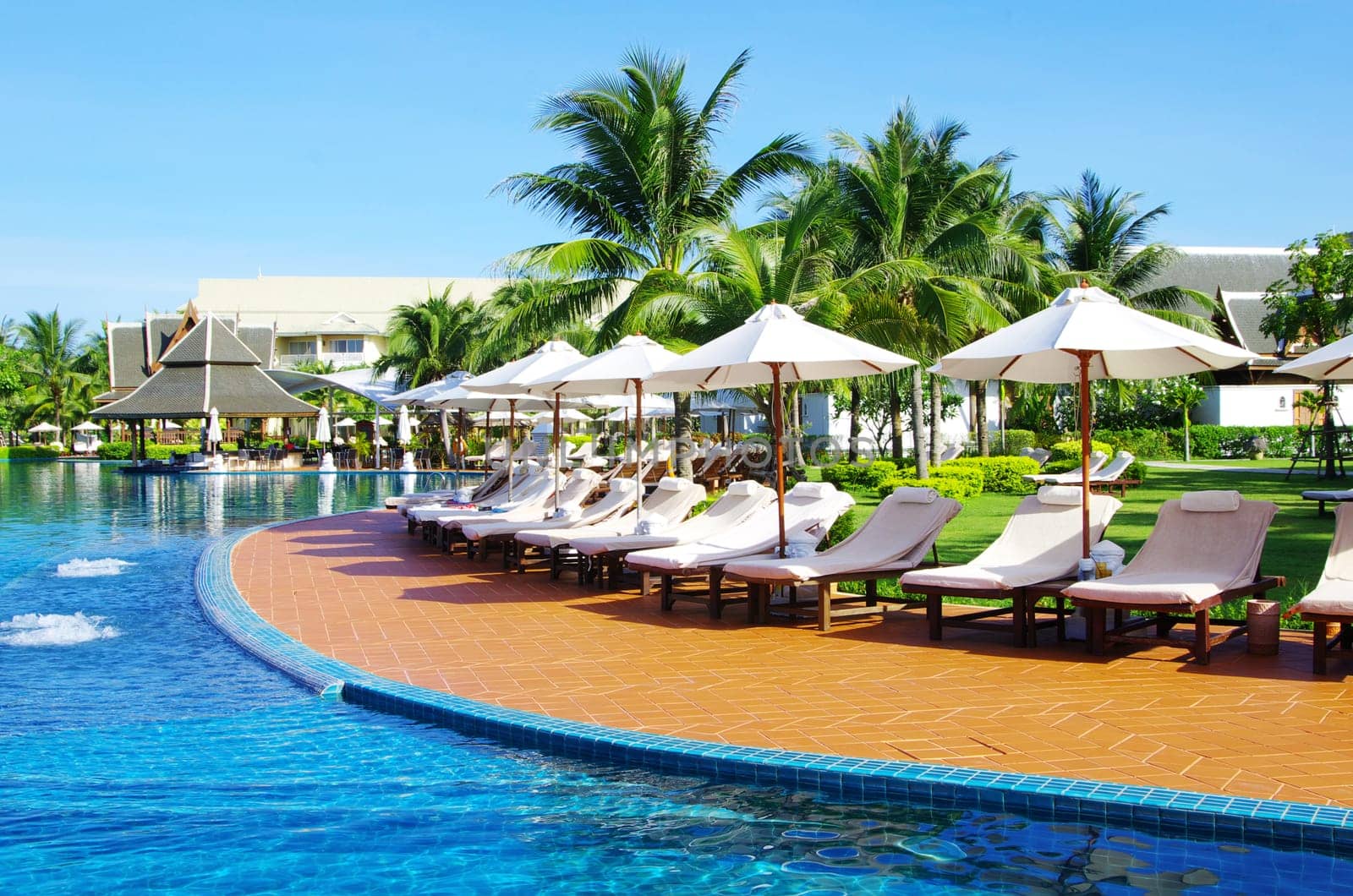 Tropical swimming pool in thailand