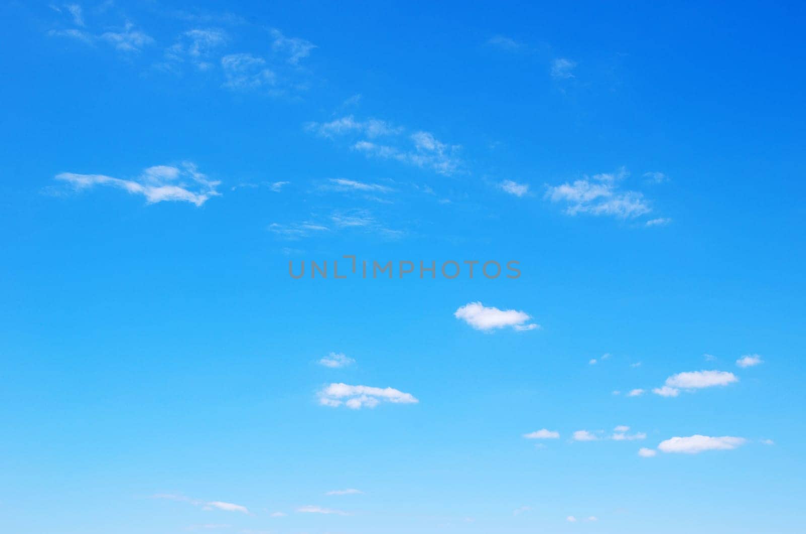 blue sky with clouds and sun