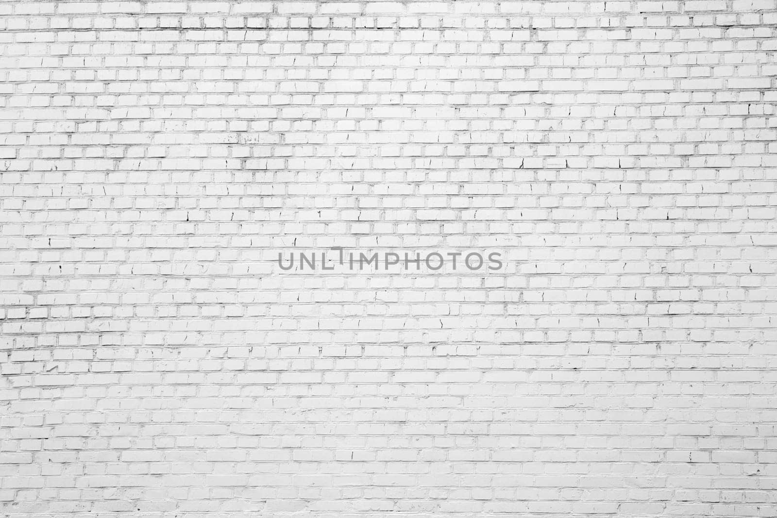 White brick wall for background or texture