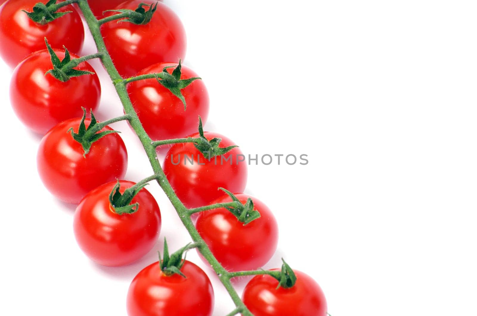 cherry tomatoes isolated on white
