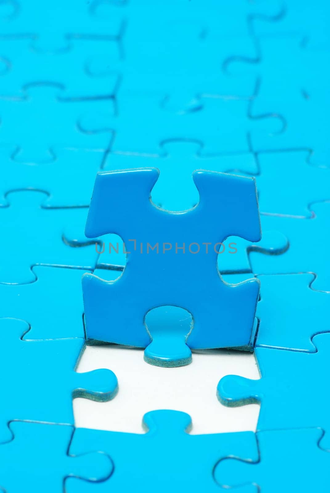 blue puzzles for background. business concept