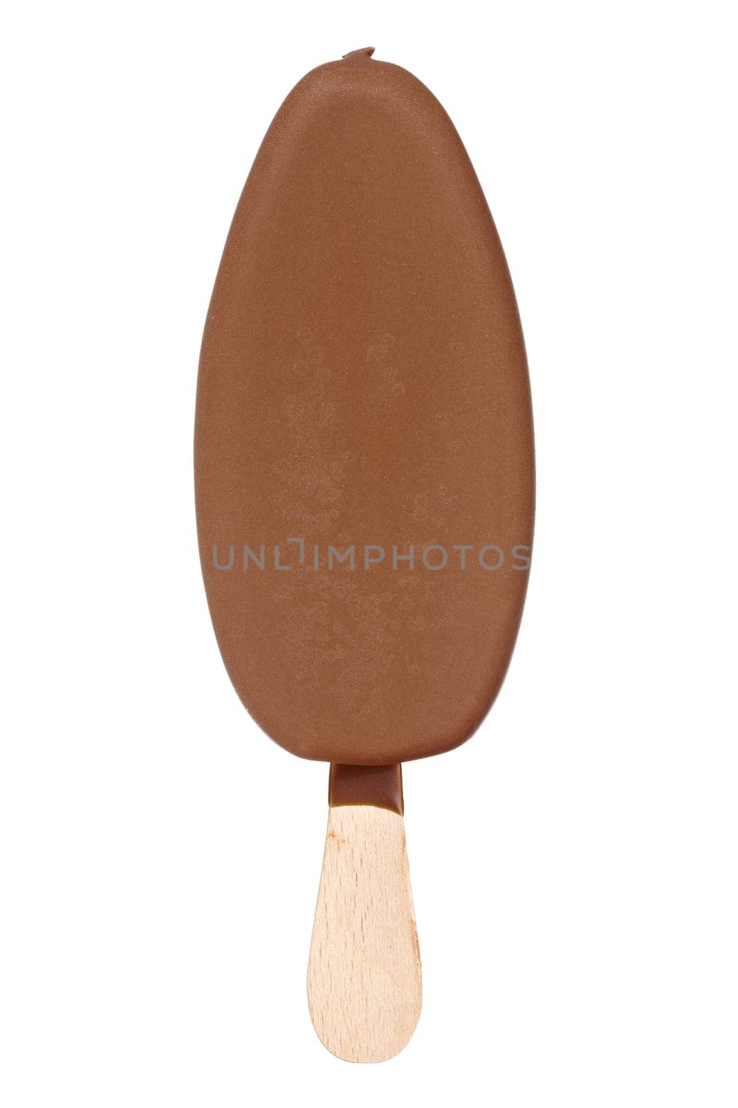 Chocolate covered ice-cream isolated on white background