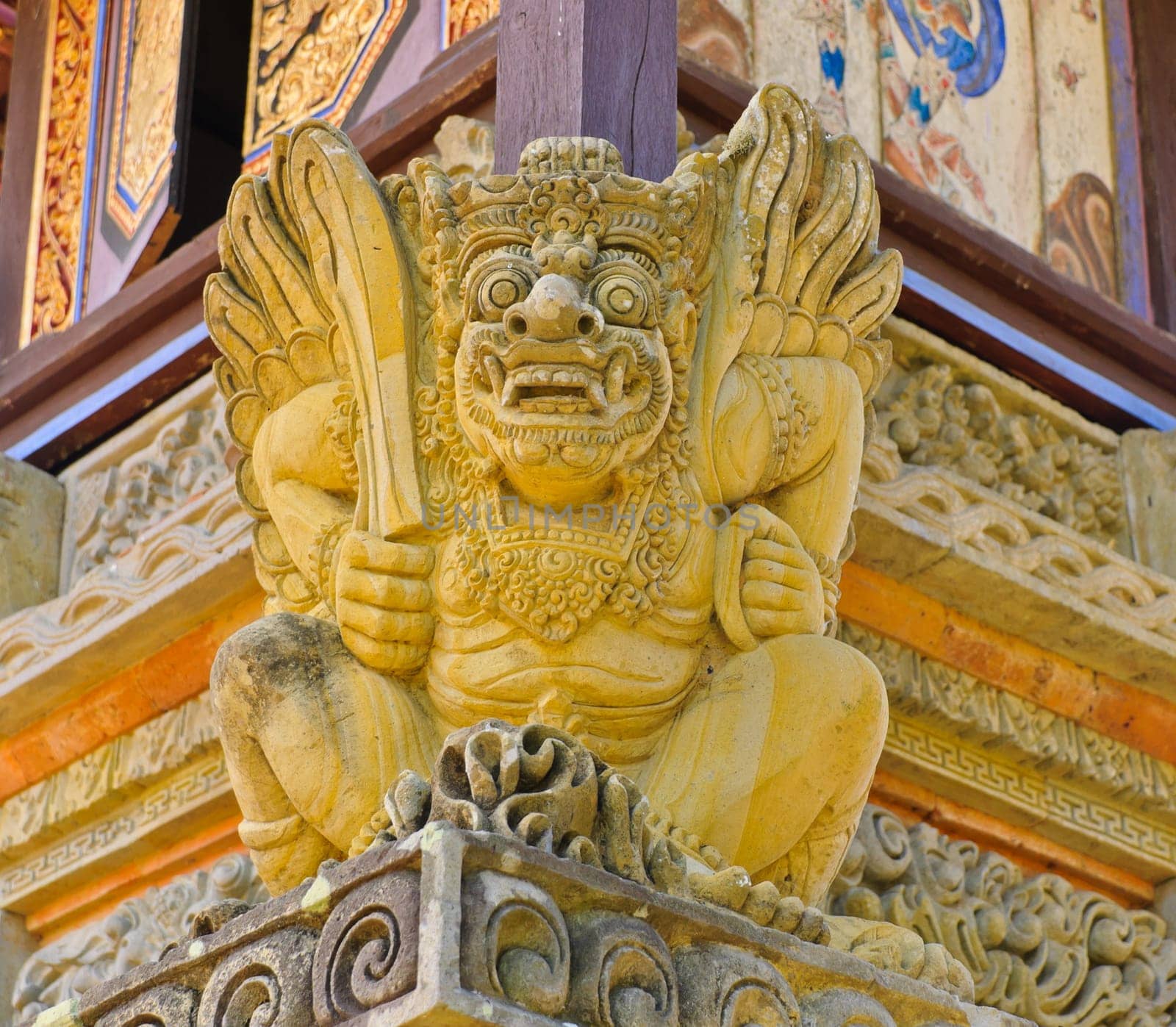 Balinese statue in Batual temple, Indonesia