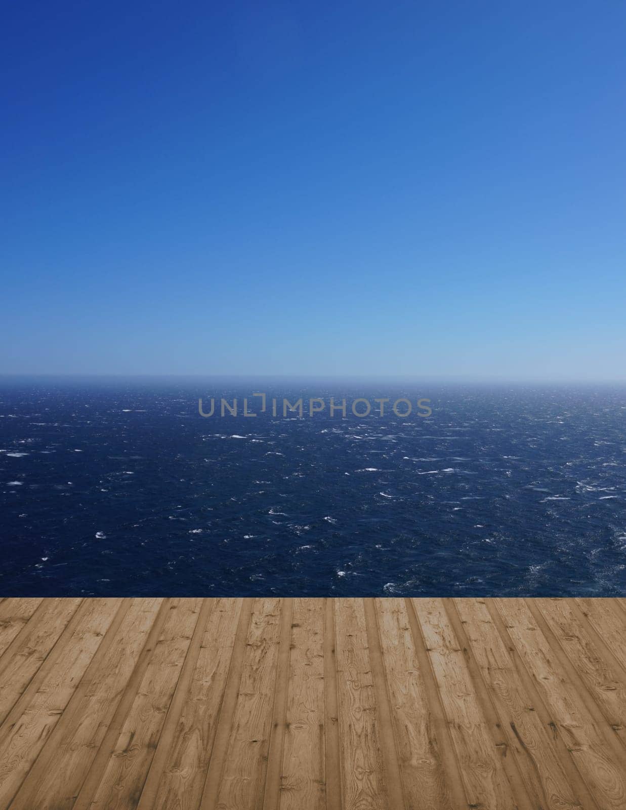 Wooden walkway on the water as a background