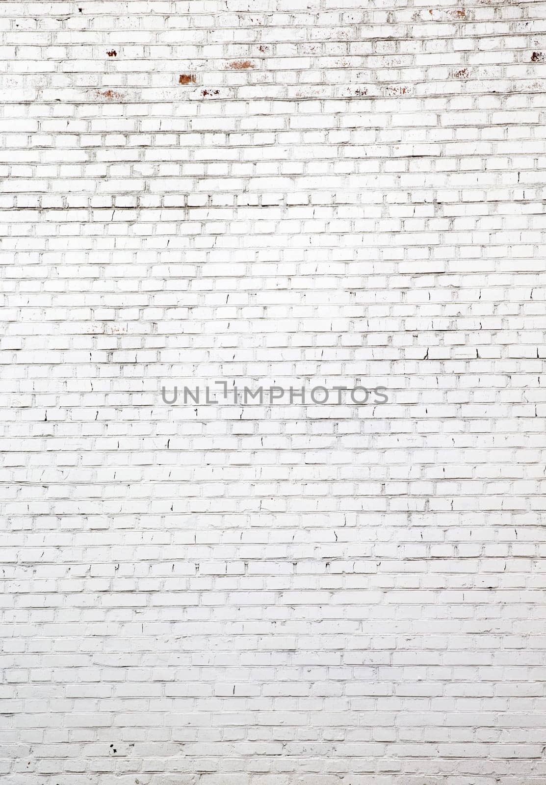 White brick wall for background or texture